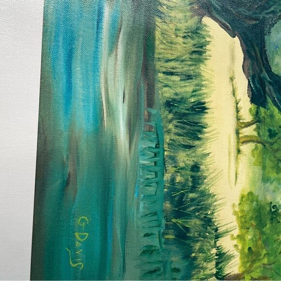 Texas Hill Country Tree by the Lake House Giclee Painting Canvas - Picture 7 of 7